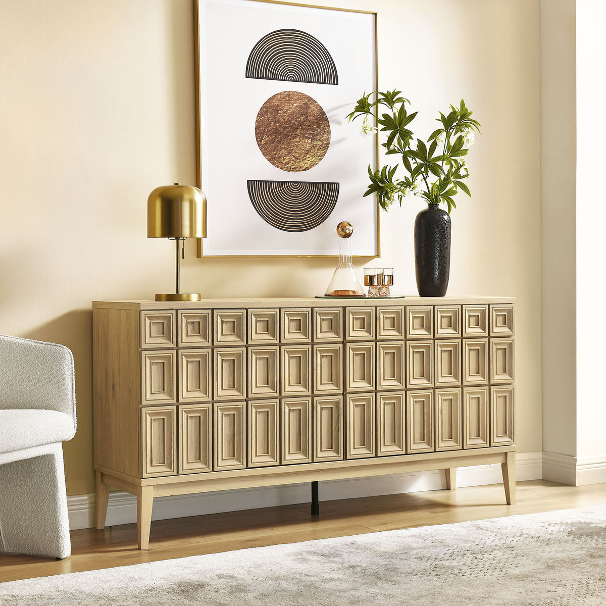 Samos 62" Sideboard - Hickory