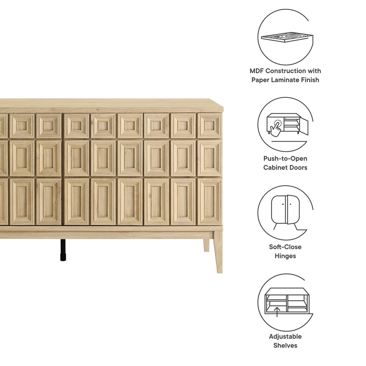 Samos 62" Sideboard - Hickory
