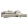 Solace 2-Piece Modular Upholstered Fabric Sectional Sofa With Chaise - Linen