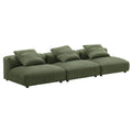Solace 3-Piece Modular Corduroy Upholstered Sofa - Fern
