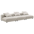 Solace 3-Piece Modular Upholstered Fabric Sofa - Salt