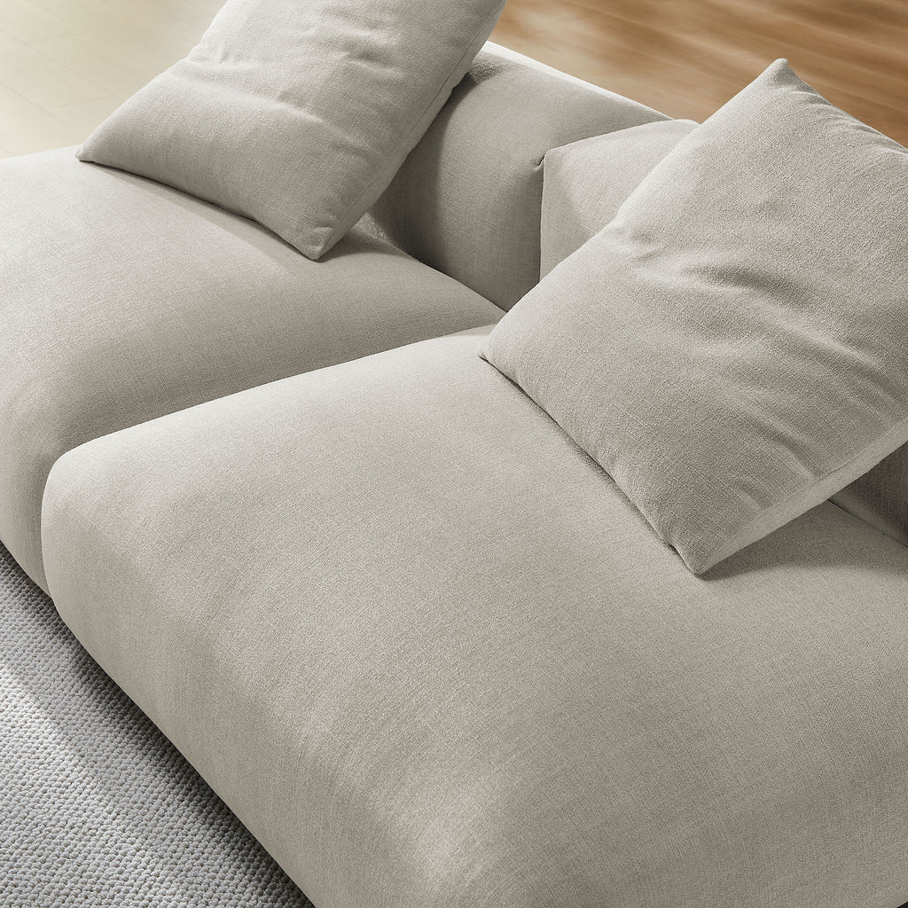 Solace 2-Piece Modular Upholstered Fabric Sofa - Linen