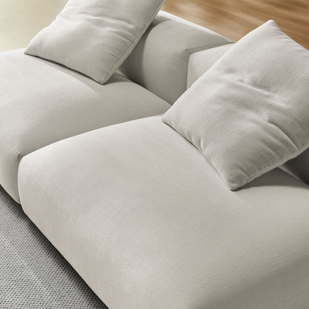 Solace 2-Piece Modular Upholstered Fabric Sofa - Salt