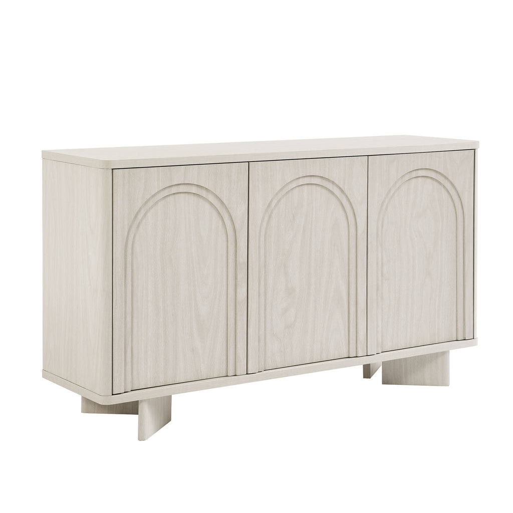 Flux Arched 3-Door Sideboard - White Wash
