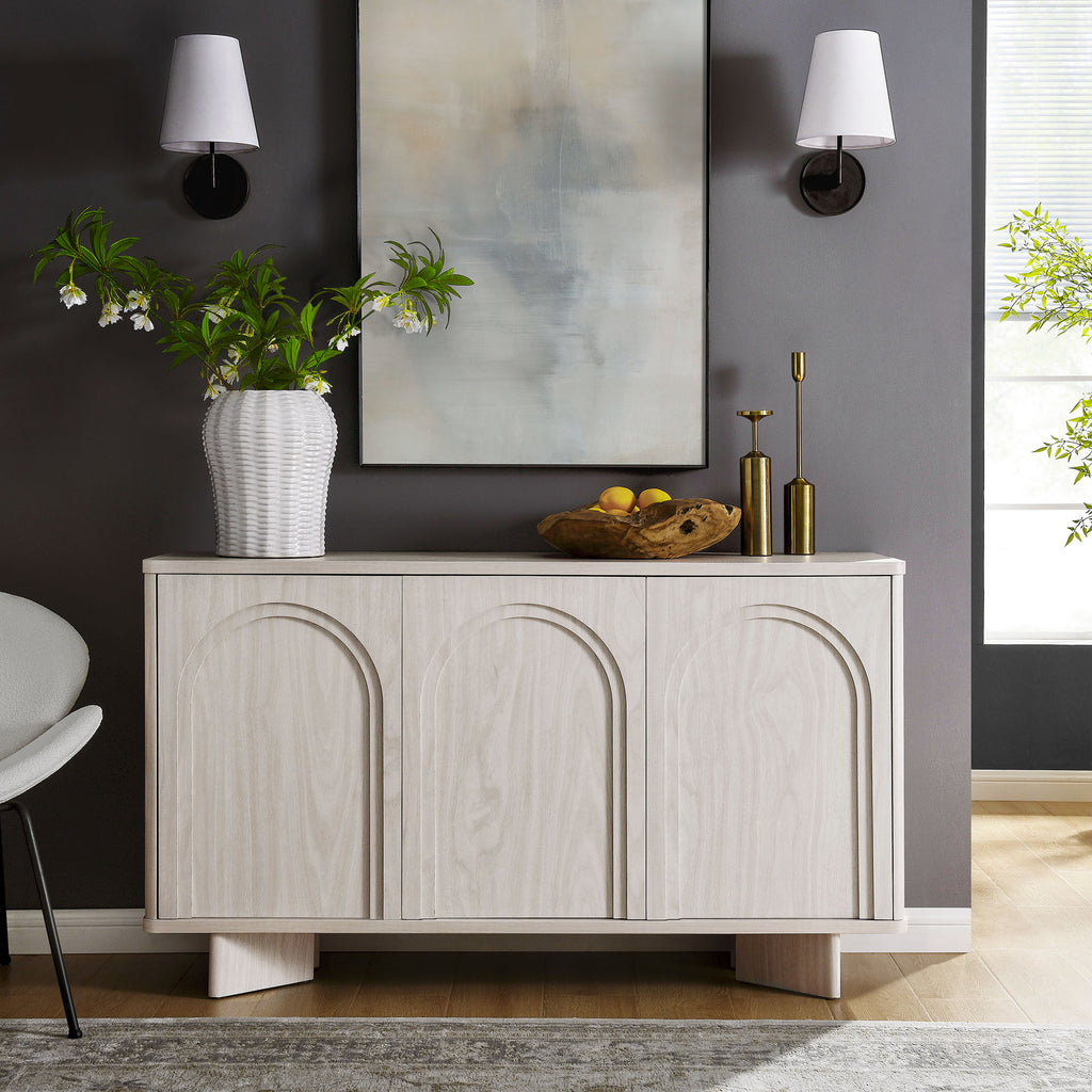 Flux Arched 3-Door Sideboard - White Wash