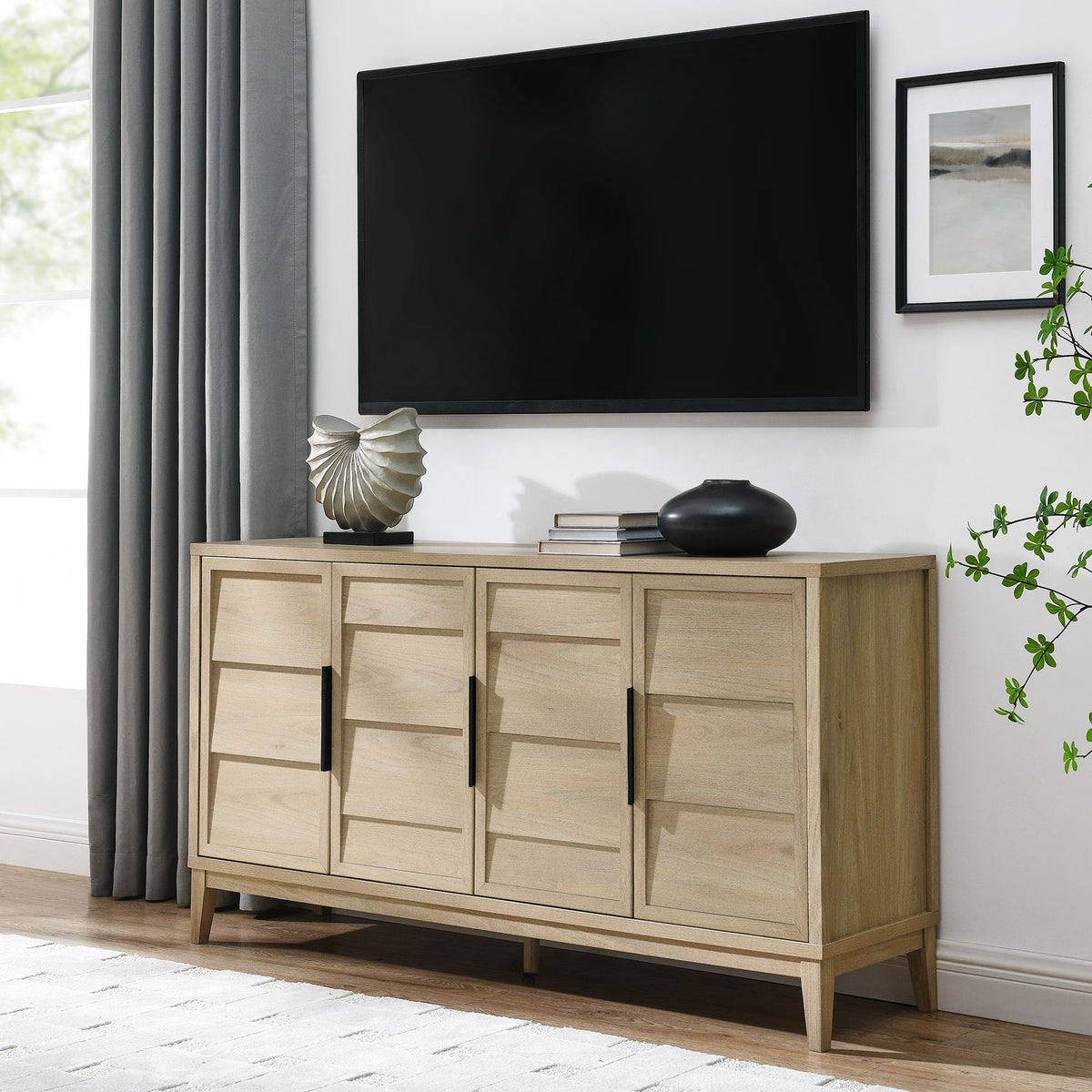 Sinya 4-Door Sideboard - Light Oak