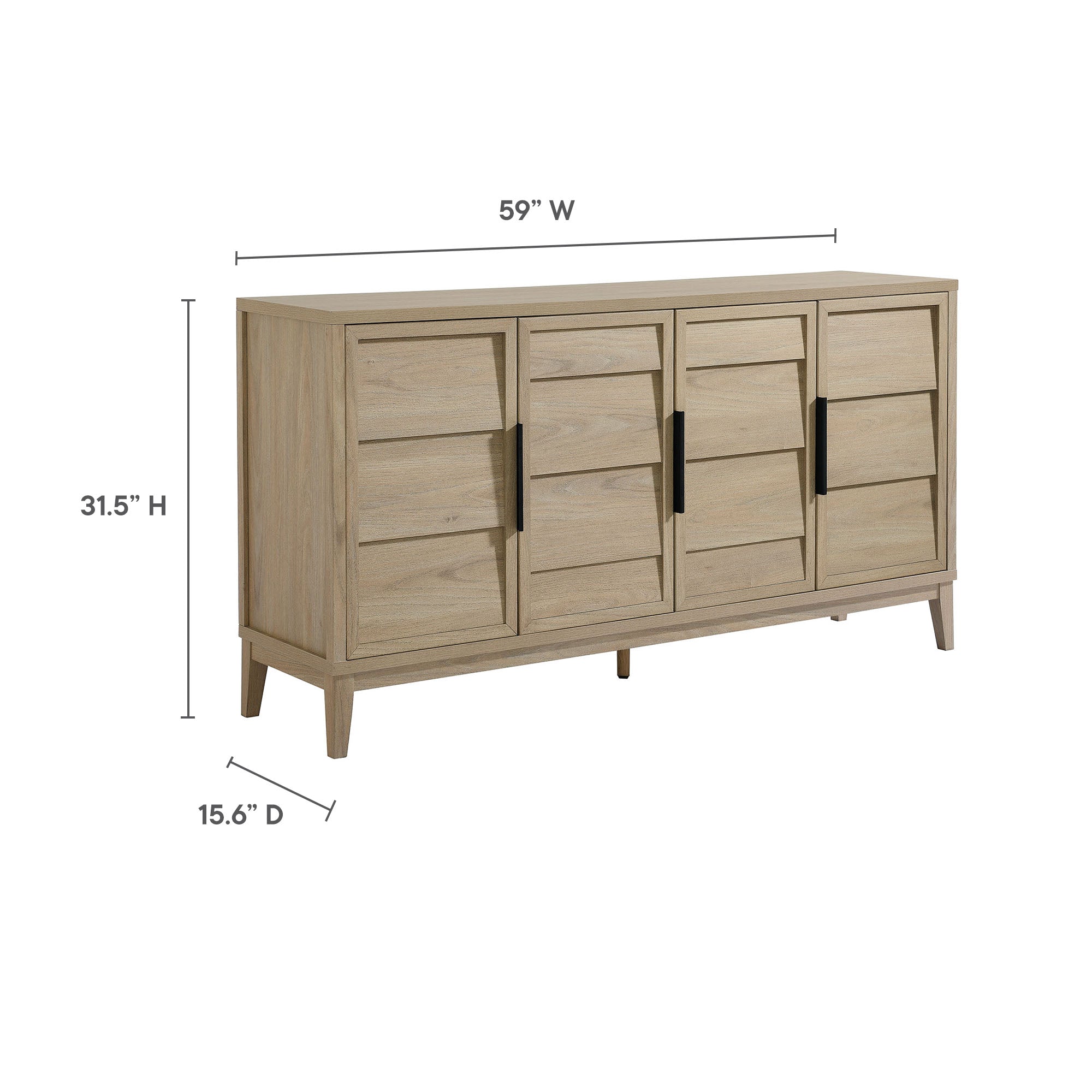 Sinya 4-Door Sideboard - Light Oak
