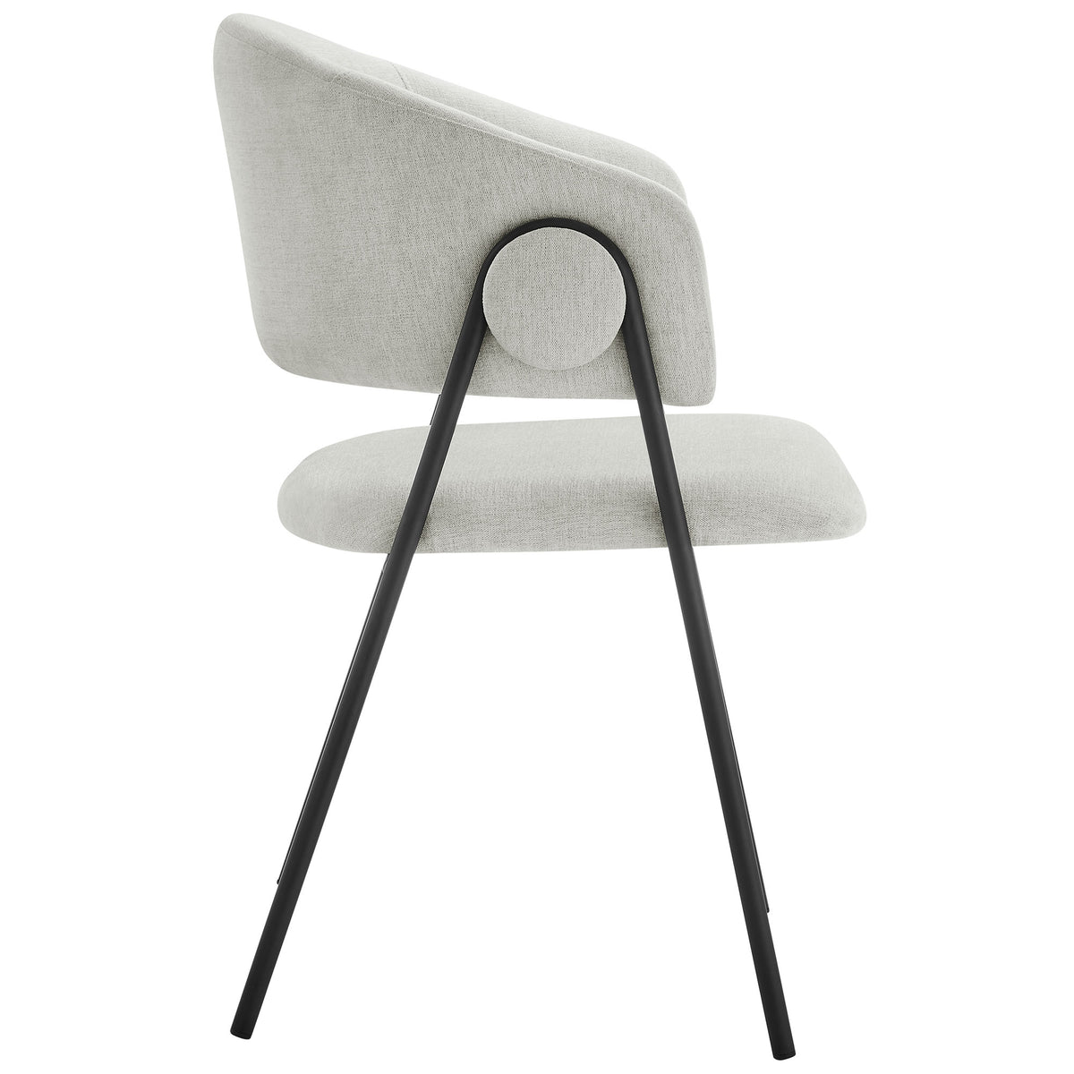 Nella Upholstered Heathered Chenille Dining Chairs Set of 2 - Newsprint Black