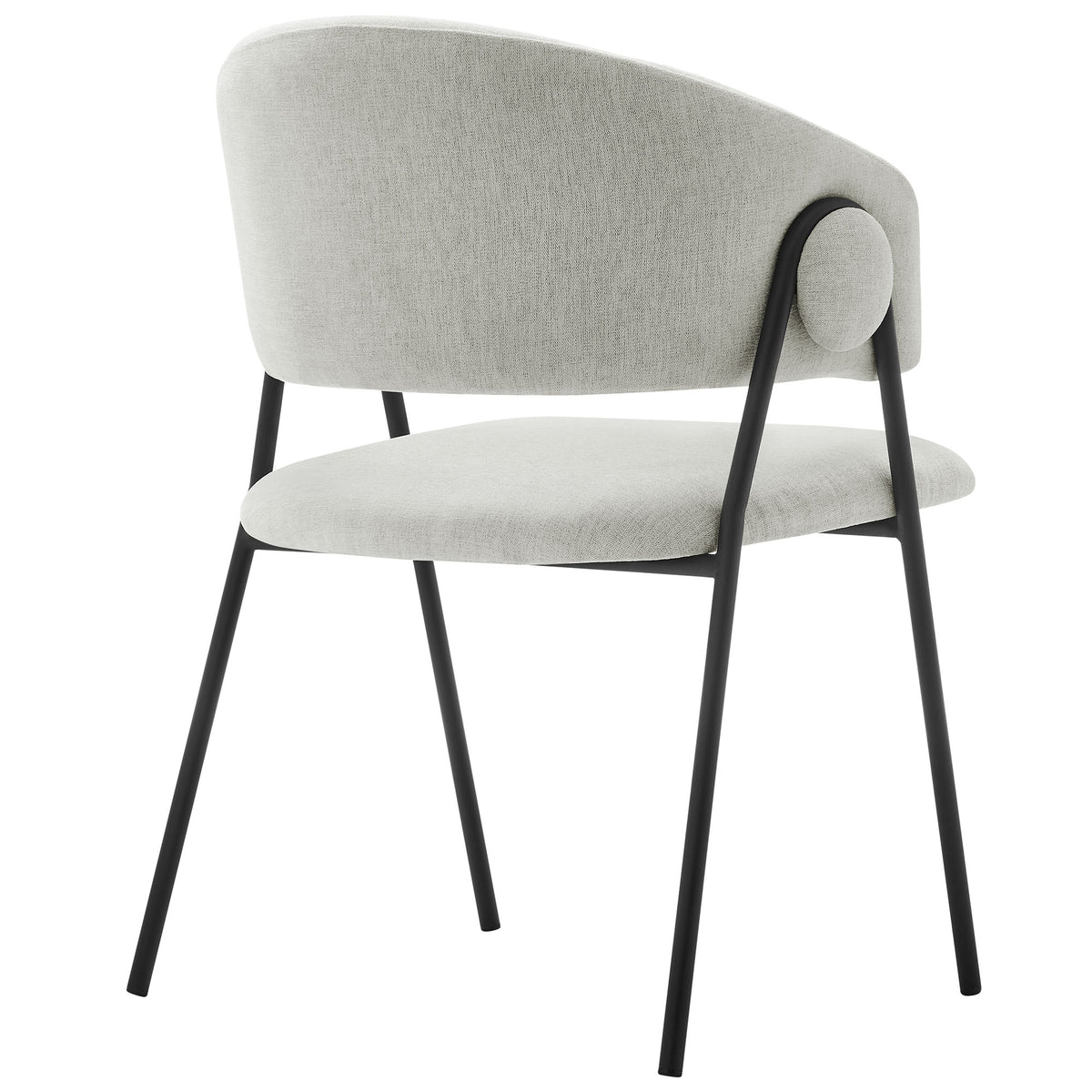 Nella Upholstered Heathered Chenille Dining Chairs Set of 2 - Newsprint Black