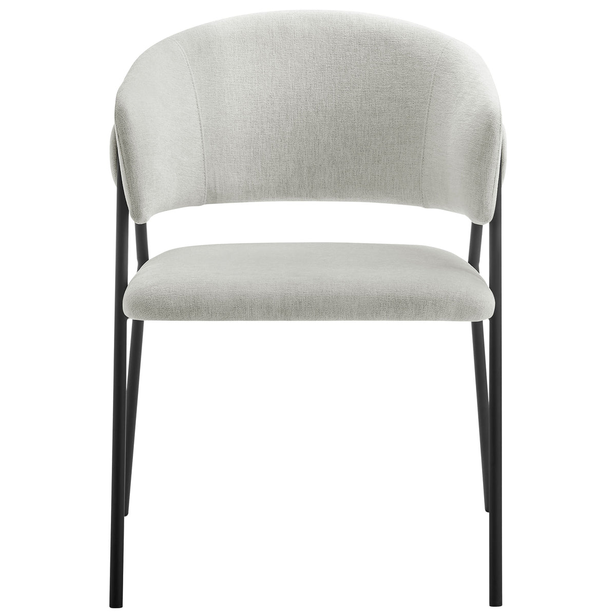 Nella Upholstered Heathered Chenille Dining Chairs Set of 2 - Newsprint Black