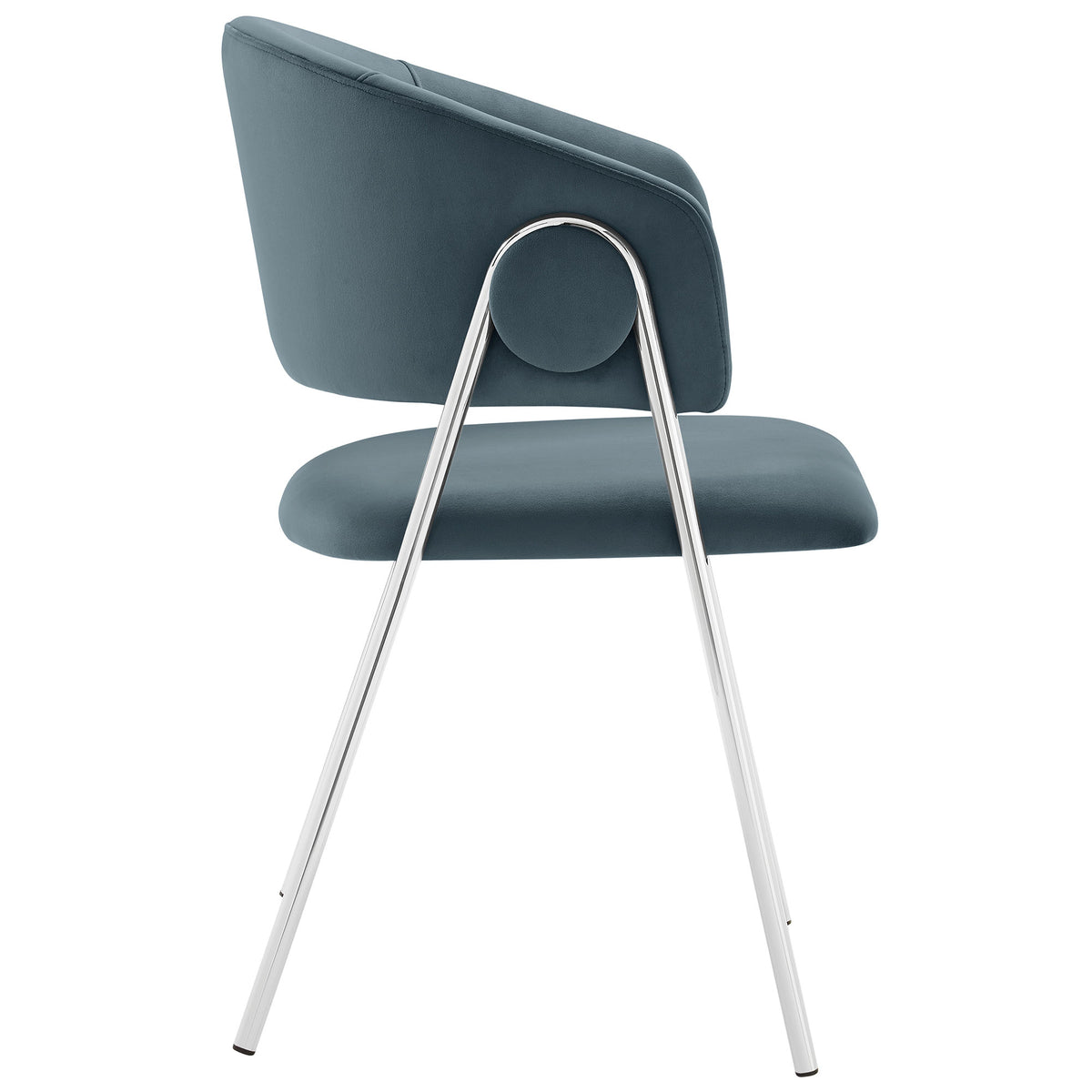 Nella Upholstered Performance Velvet Dining Chair Set of 2 - Cadet Blue