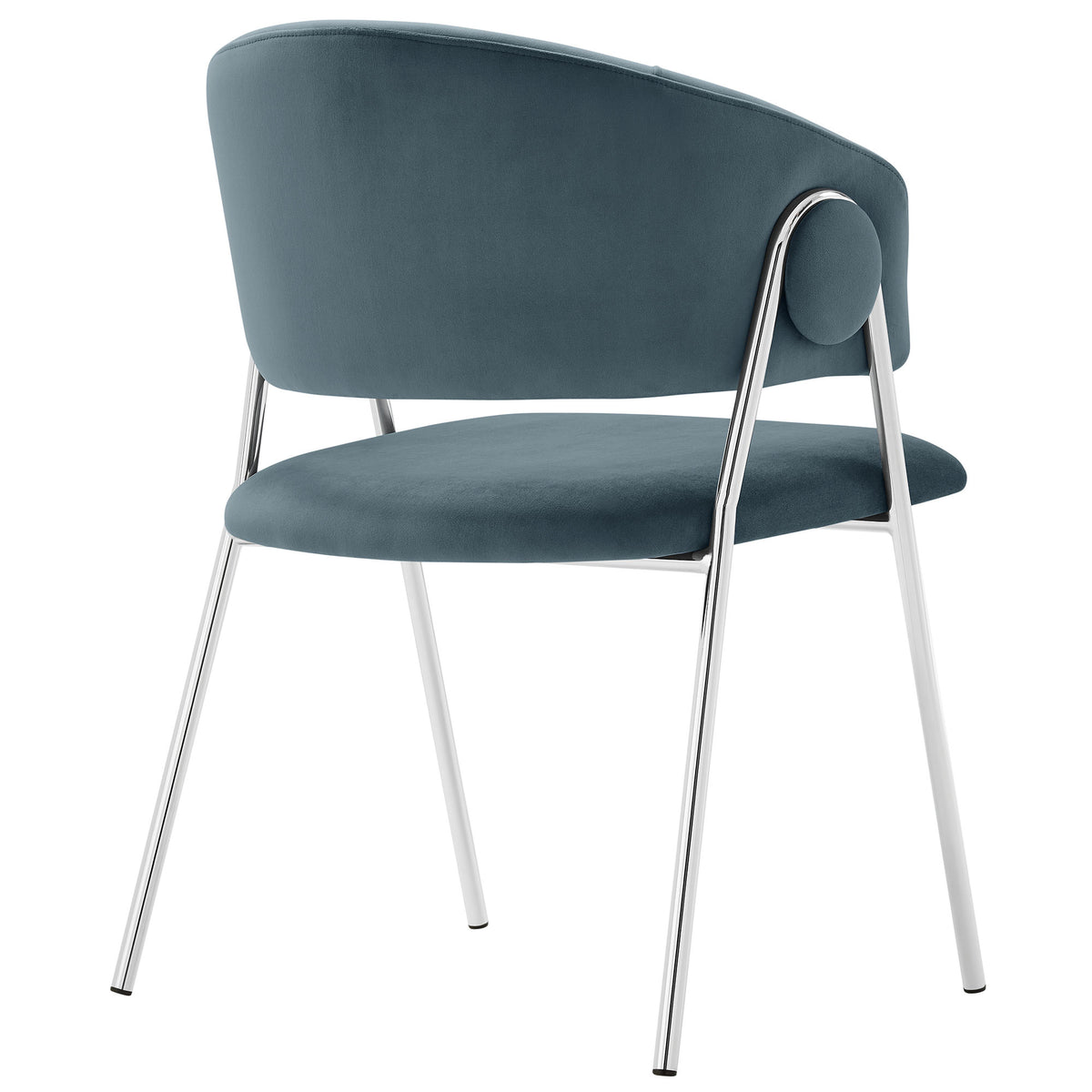 Nella Upholstered Performance Velvet Dining Chair Set of 2 - Cadet Blue