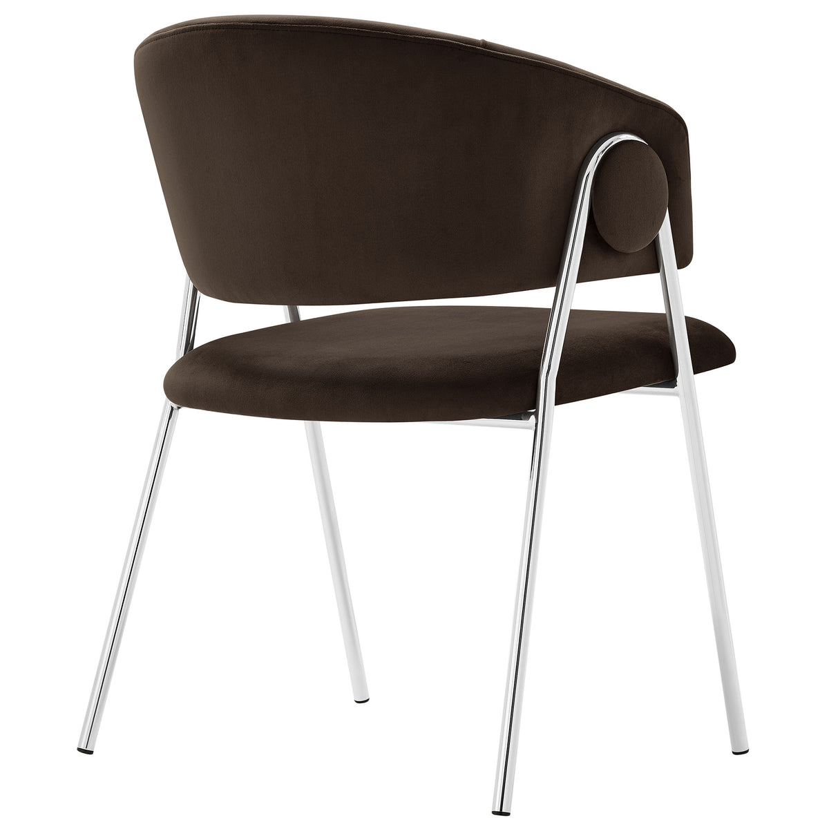 Nella Upholstered Performance Velvet Dining Chair Set of 2 - Chocolate Brown