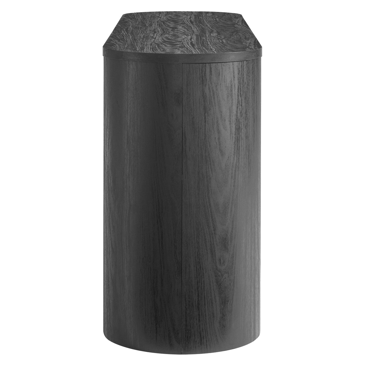 Duval 71" Rounded Sideboard Storage Cabinet - Black