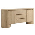 Duval 71" Rounded Sideboard Storage Cabinet - Hickory Frost