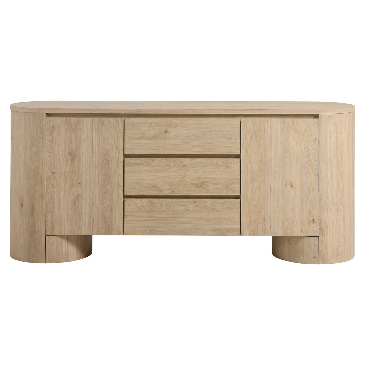 Duval 71" Rounded Sideboard Storage Cabinet - Hickory Frost