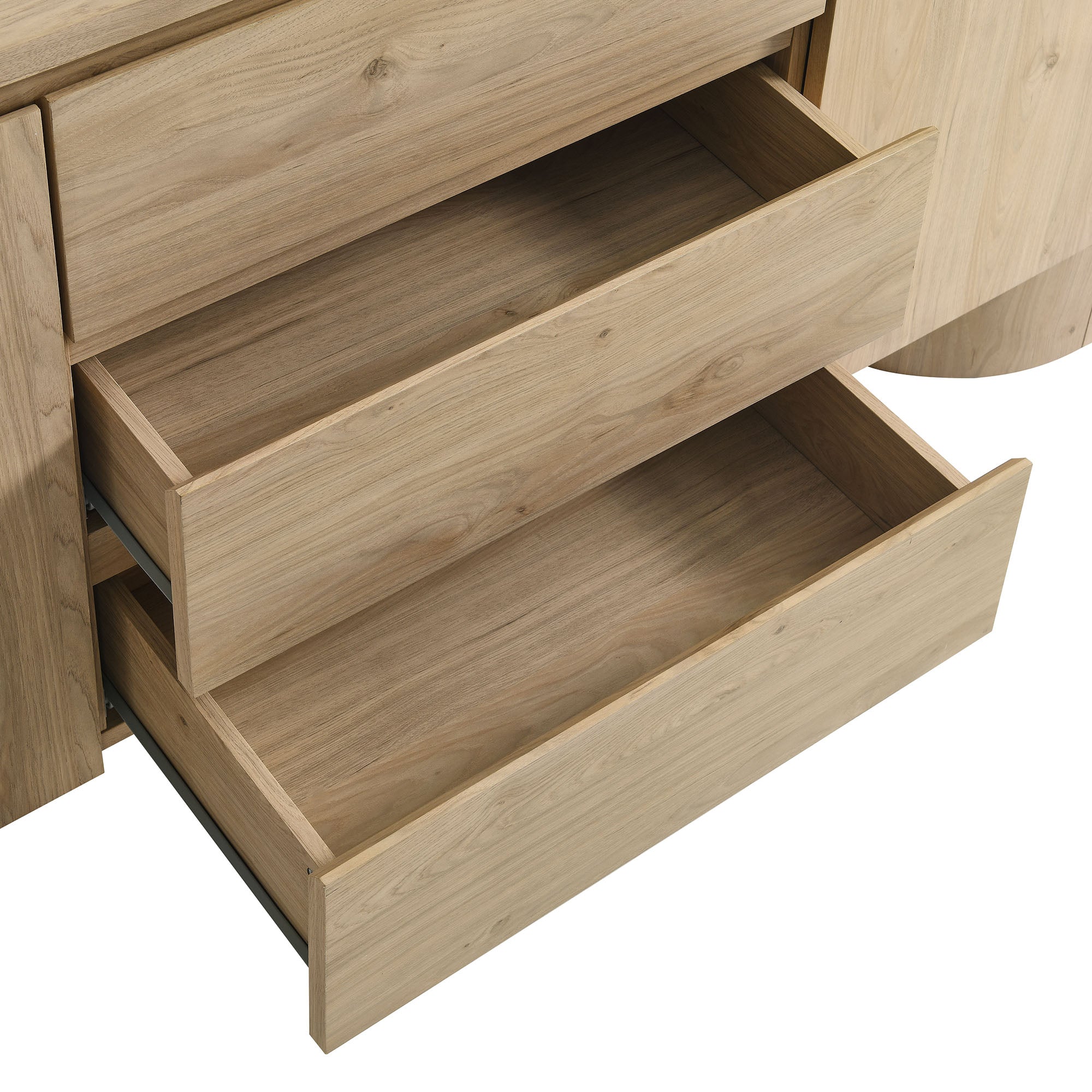 Duval 71" Rounded Sideboard Storage Cabinet - Hickory Frost