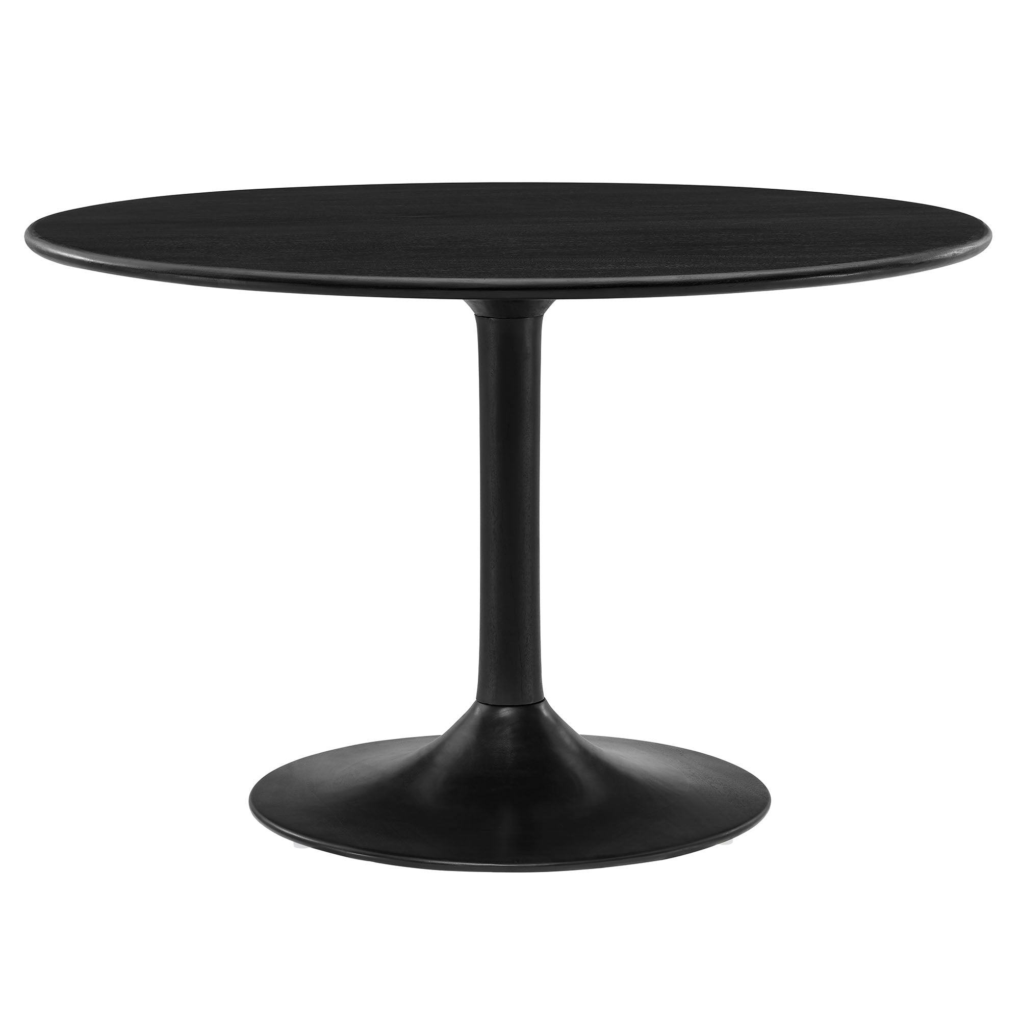 Lippa 48" Round Solid Wood Dining Table - Black