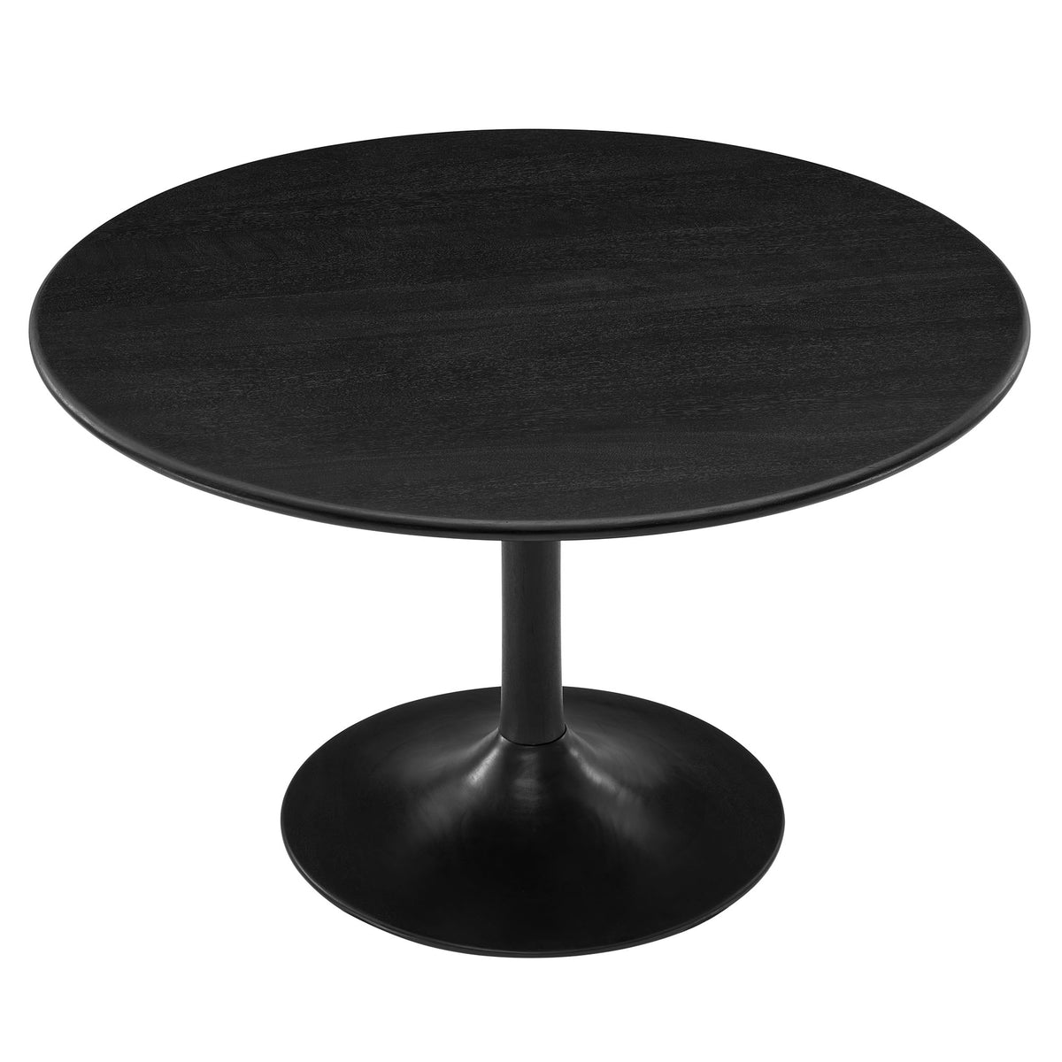 Lippa 48" Round Solid Wood Dining Table - Black