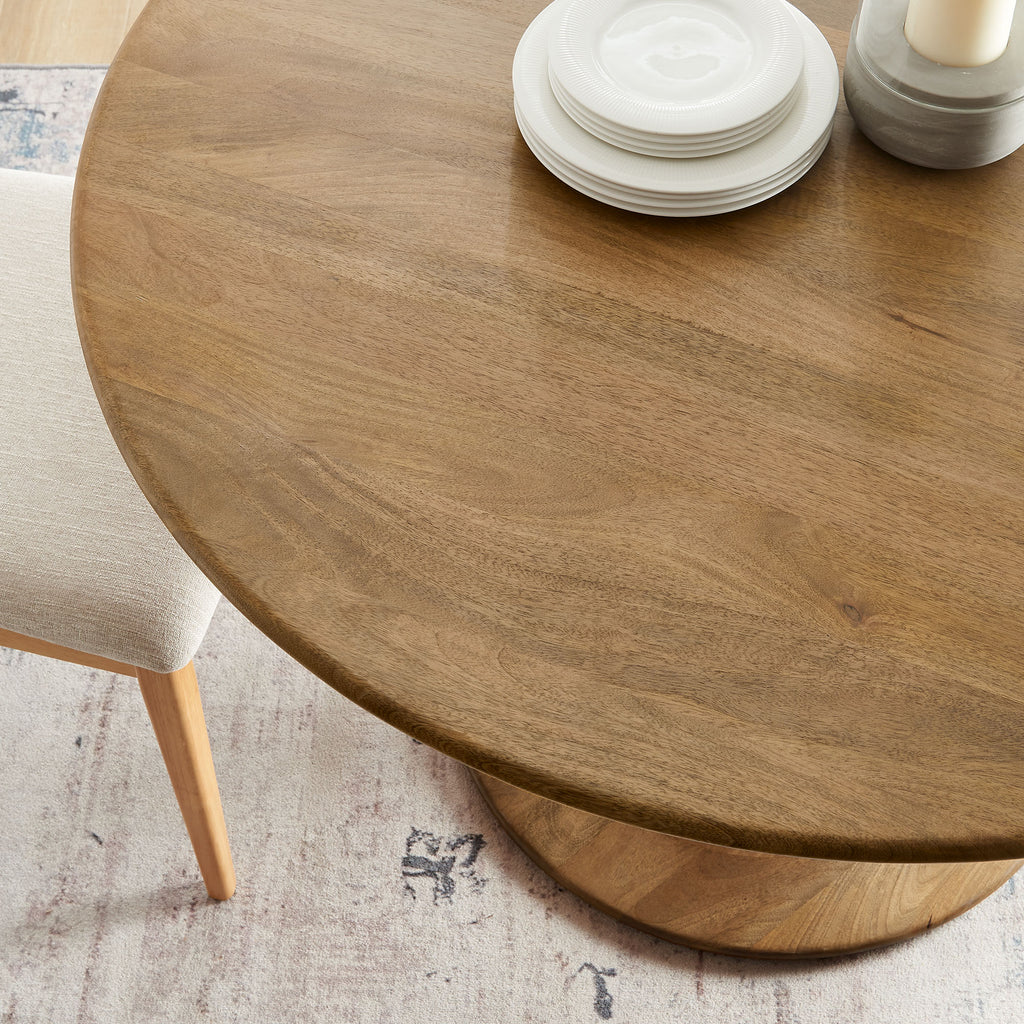Lippa 48" Round Solid Wood Dining Table - Natural
