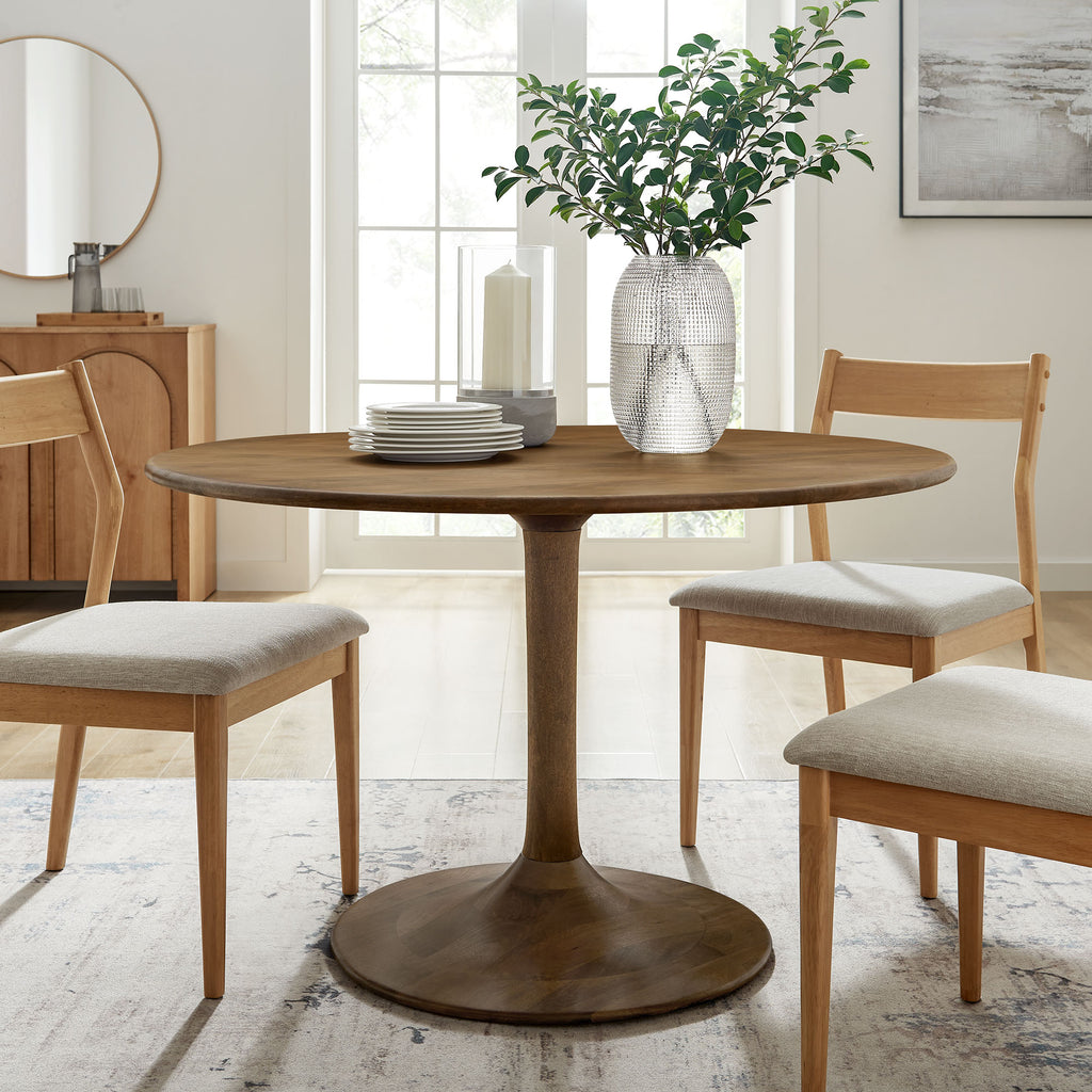 Lippa 48" Round Solid Wood Dining Table - Natural