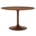 Lippa 48" Round Solid Wood Dining Table - Walnut