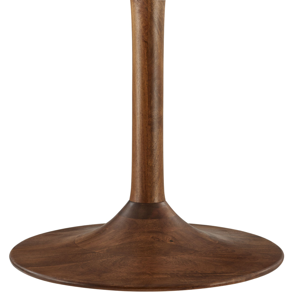 Lippa 48" Round Solid Wood Dining Table - Walnut