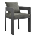 Tahoe Outdoor Patio Aluminum Dining Chair - Gray Charcoal