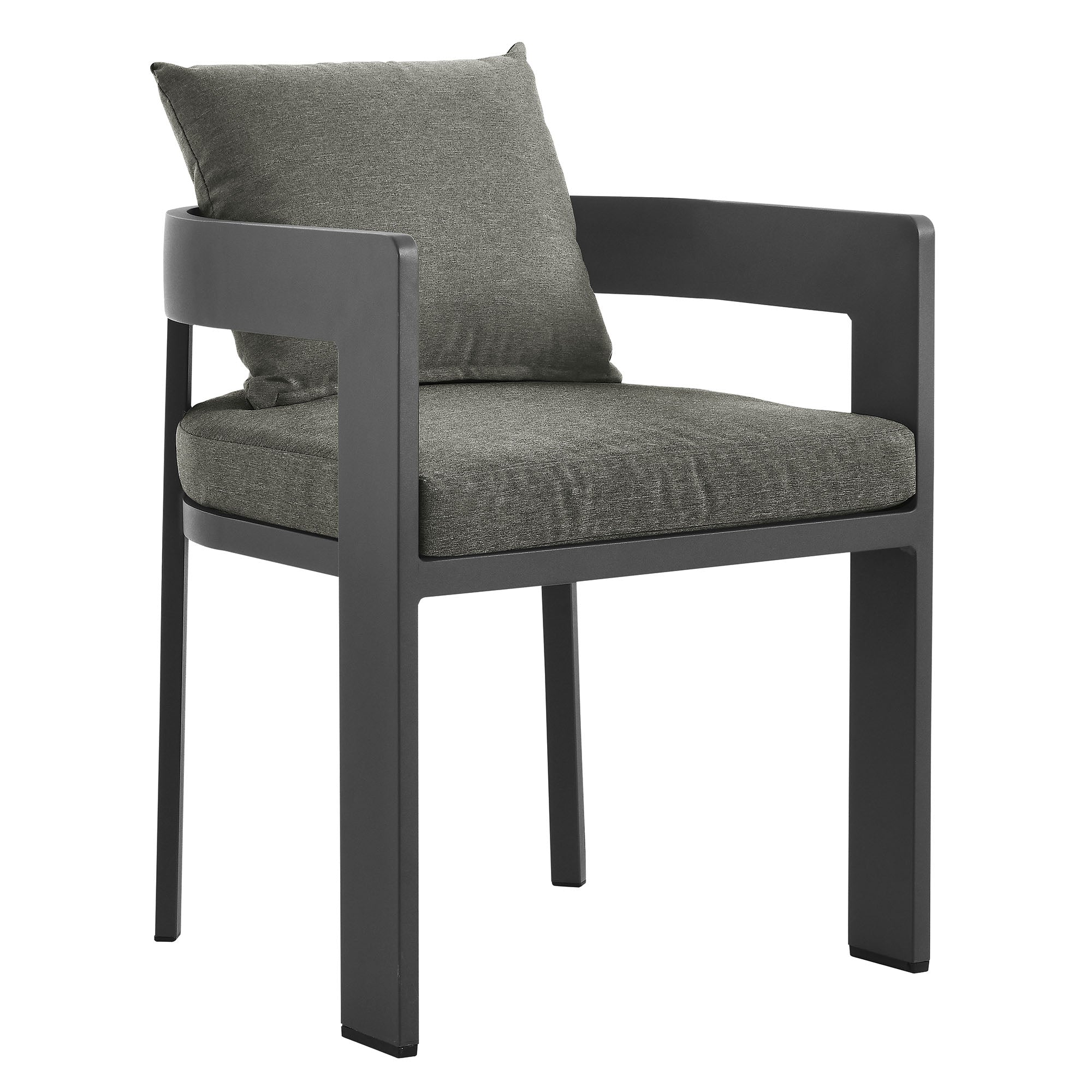 Tahoe Outdoor Patio Aluminum Dining Chair - Gray Charcoal