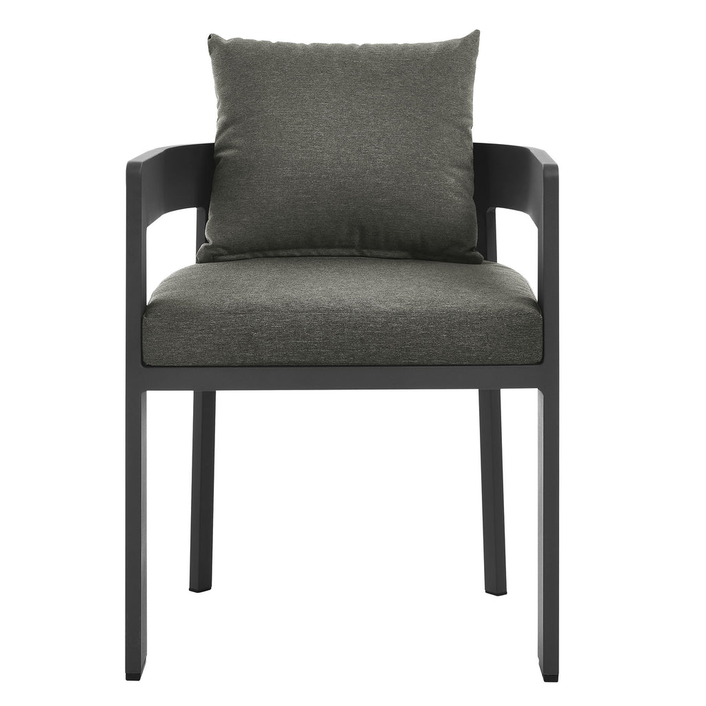 Tahoe Outdoor Patio Aluminum Dining Chair - Gray Charcoal