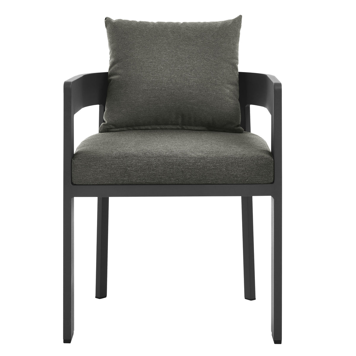 Tahoe Outdoor Patio Aluminum Dining Chair - Gray Charcoal