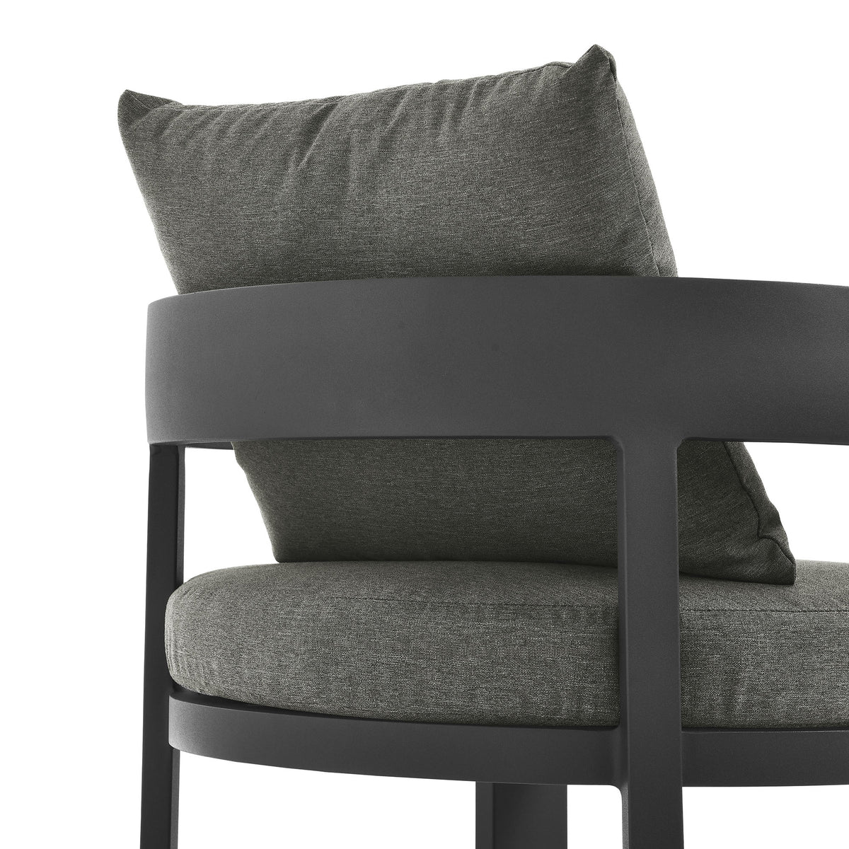 Tahoe Outdoor Patio Aluminum Dining Chair - Gray Charcoal