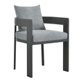 Tahoe Outdoor Patio Aluminum Dining Chair - Gray Gray