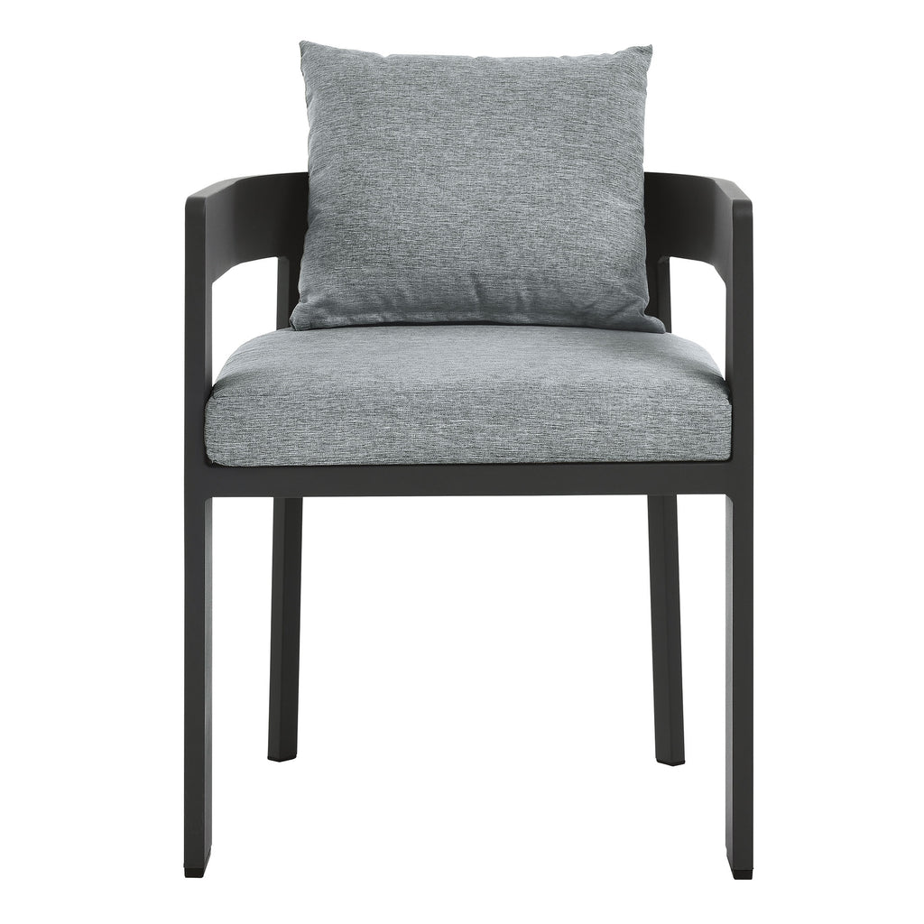 Tahoe Outdoor Patio Aluminum Dining Chair - Gray Gray