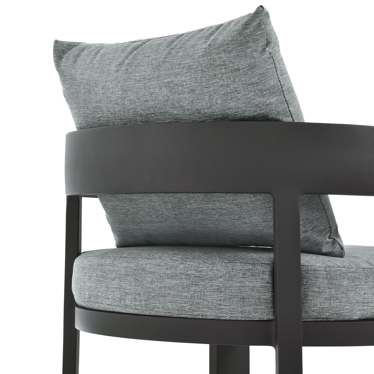 Tahoe Outdoor Patio Aluminum Dining Chair - Gray Gray