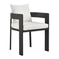Tahoe Outdoor Patio Aluminum Dining Chair - Gray White