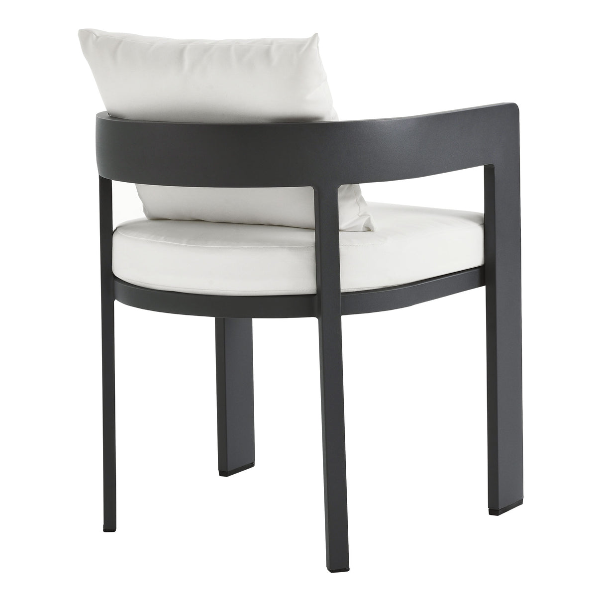 Tahoe Outdoor Patio Aluminum Dining Chair - Gray White