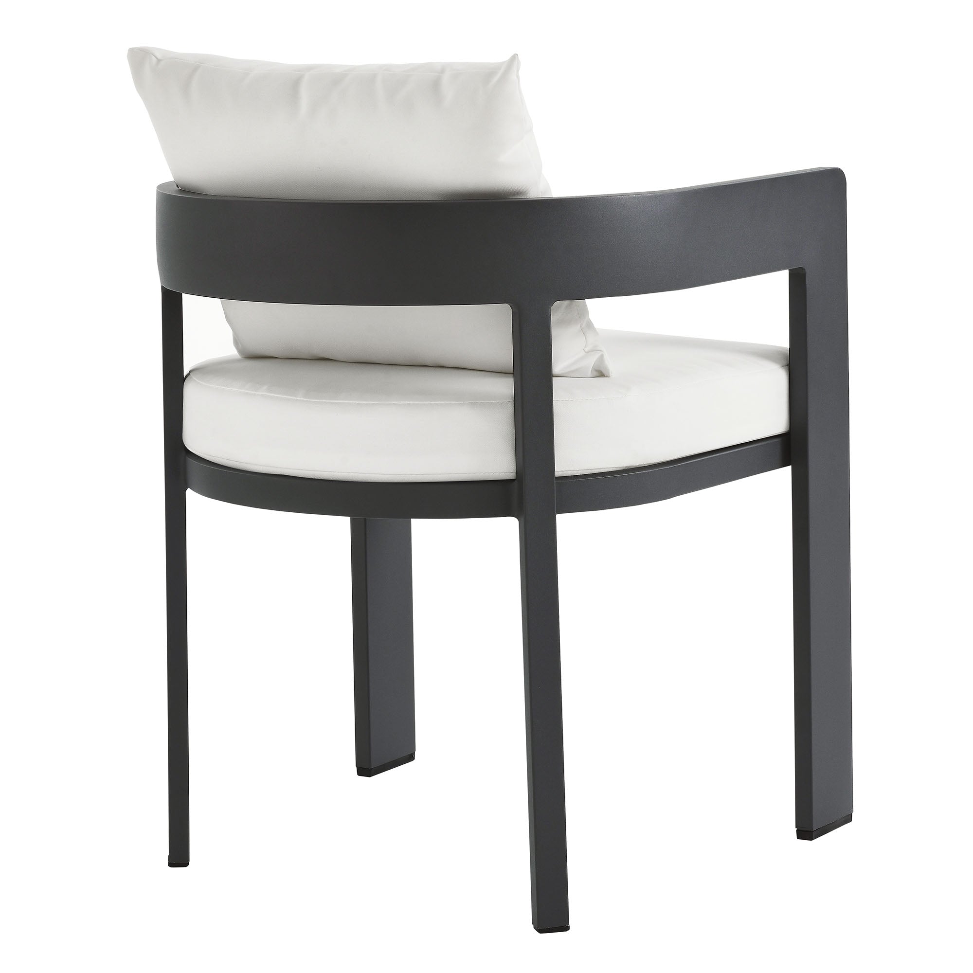 Tahoe 5-Piece Outdoor Patio Aluminum Dining Set - Gray White