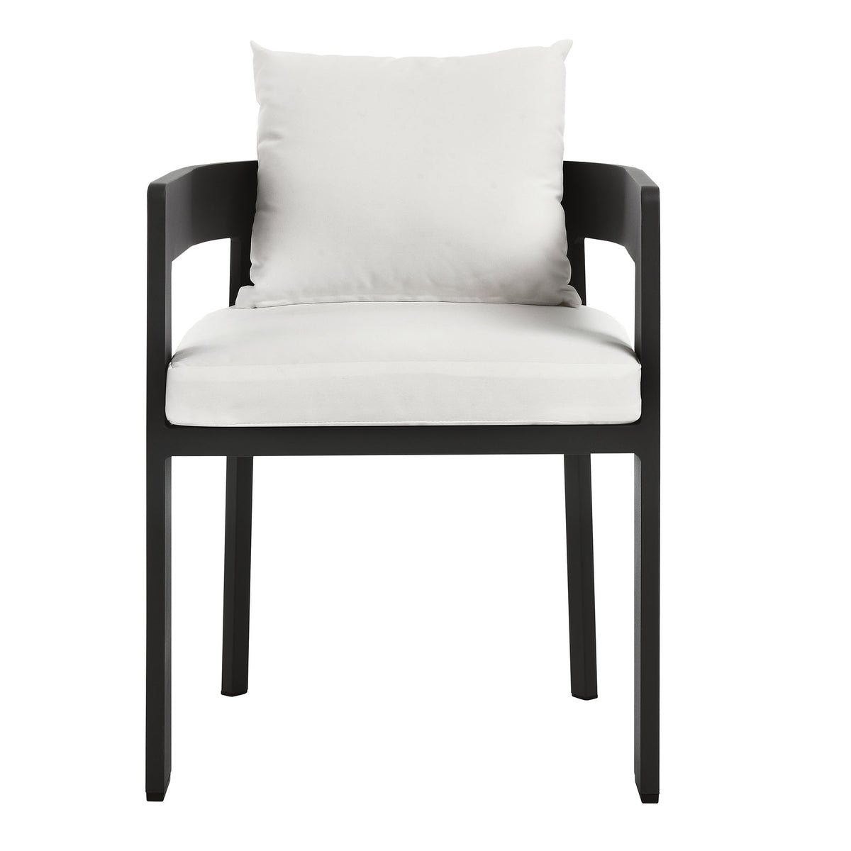 Tahoe Outdoor Patio Aluminum Dining Chair - Gray White