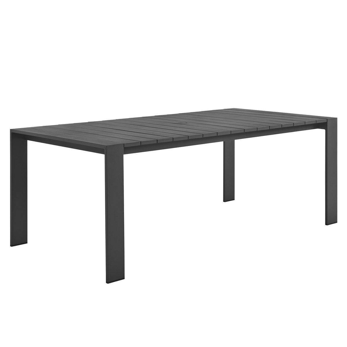 Tahoe Rectangular Outdoor Patio Aluminum Dining Table - Gray
