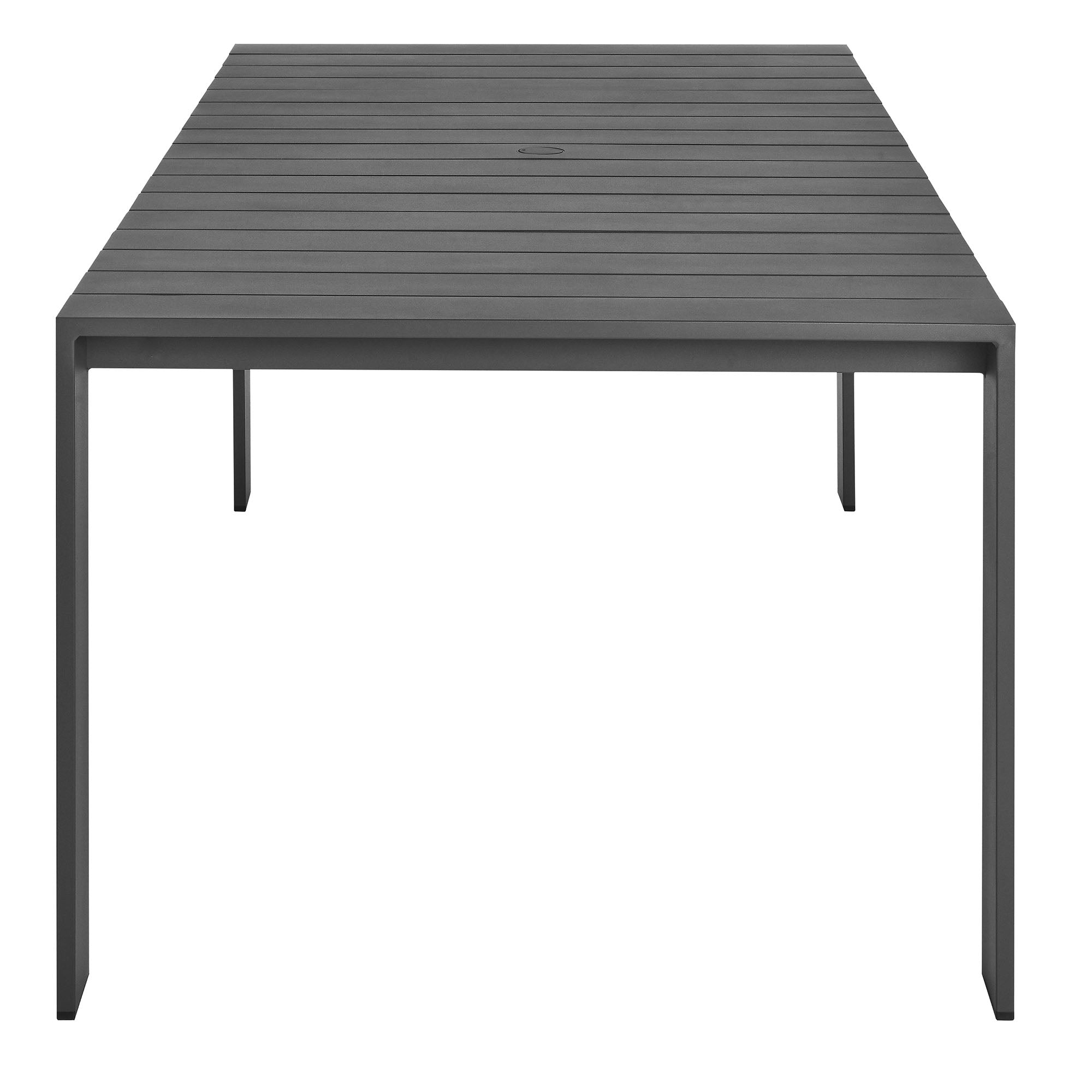 Tahoe Rectangular Outdoor Patio Aluminum Dining Table - Gray
