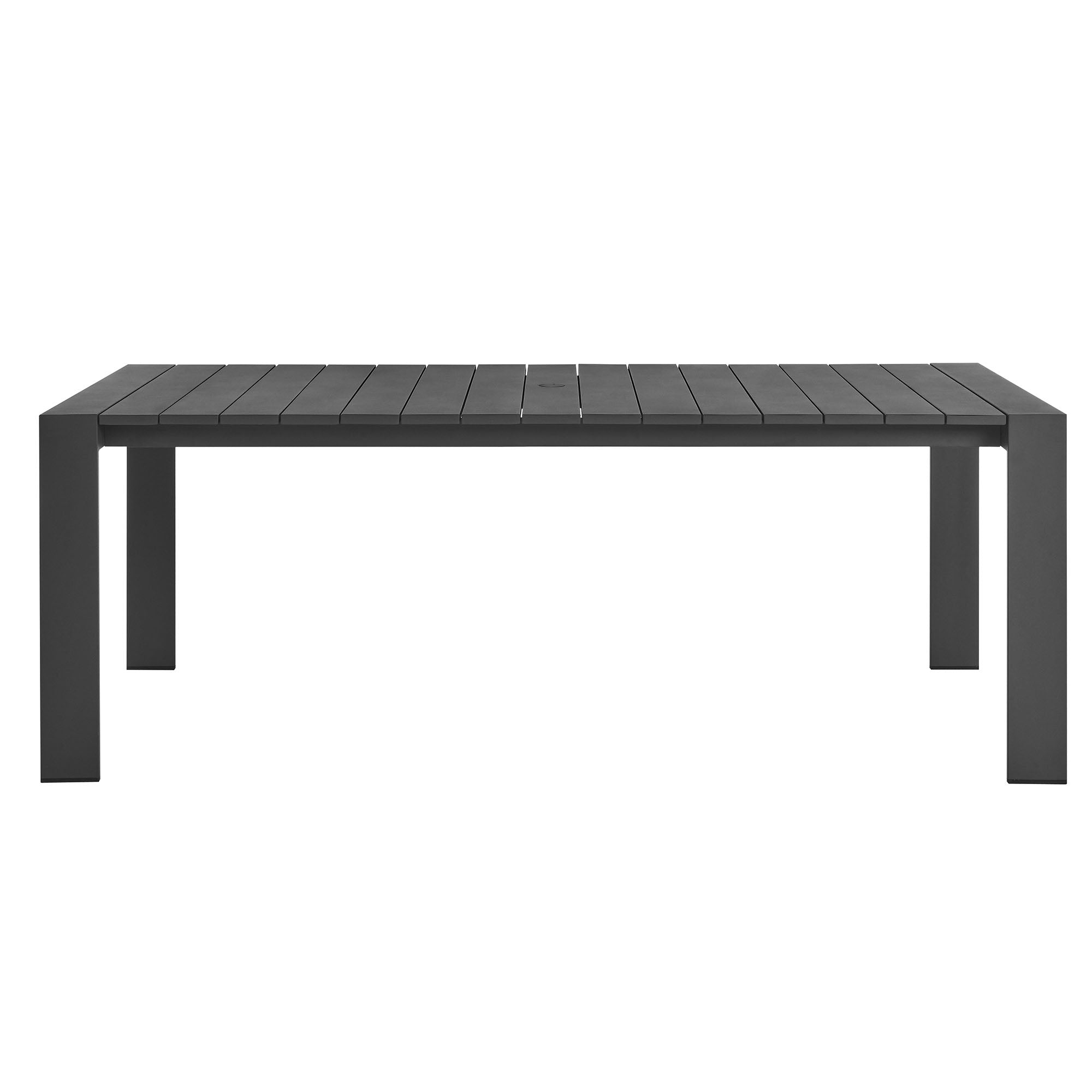 Tahoe Rectangular Outdoor Patio Aluminum Dining Table - Gray