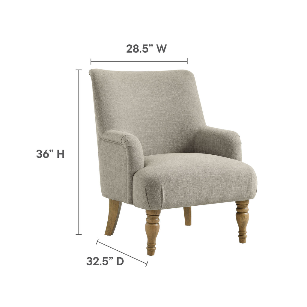 Ellington Fabric Upholstered Accent Armchair - Linen
