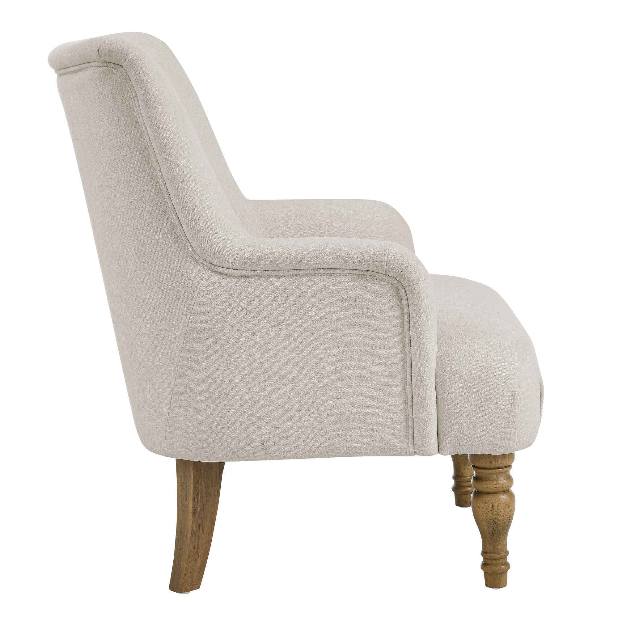 Ellington Fabric Upholstered Accent Armchair - Salt