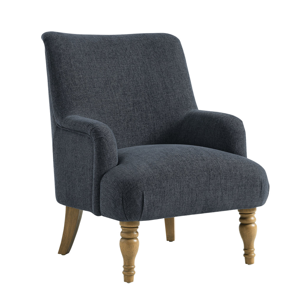 Ellington Fabric Upholstered Accent Armchair - Slate Blue