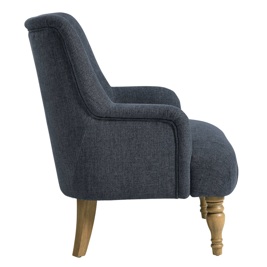 Ellington Fabric Upholstered Accent Armchair - Slate Blue
