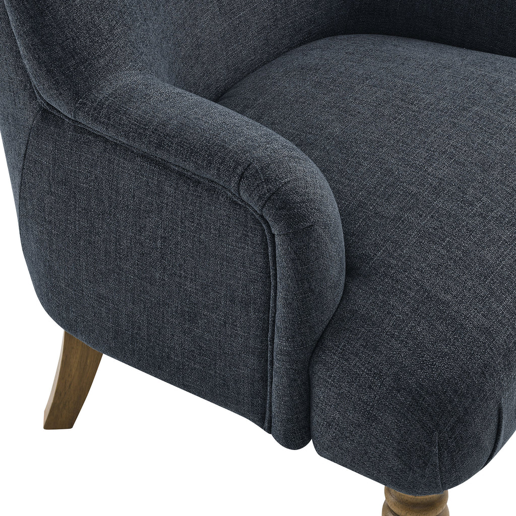 Ellington Fabric Upholstered Accent Armchair - Slate Blue