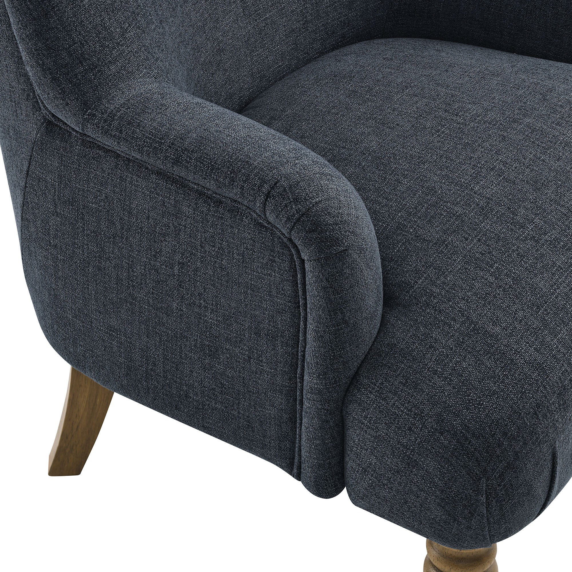 Ellington Fabric Upholstered Accent Armchair - Slate Blue