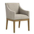 Alton Fabric Upholstered Dining Armchair - Linen Natural