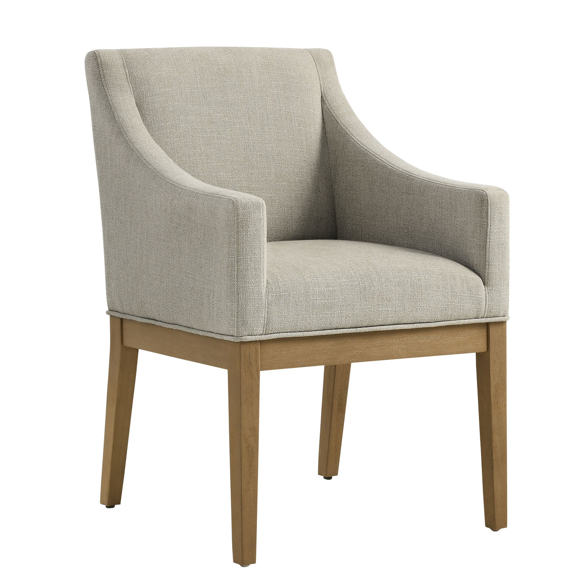 Alton Fabric Upholstered Dining Armchair - Linen Natural